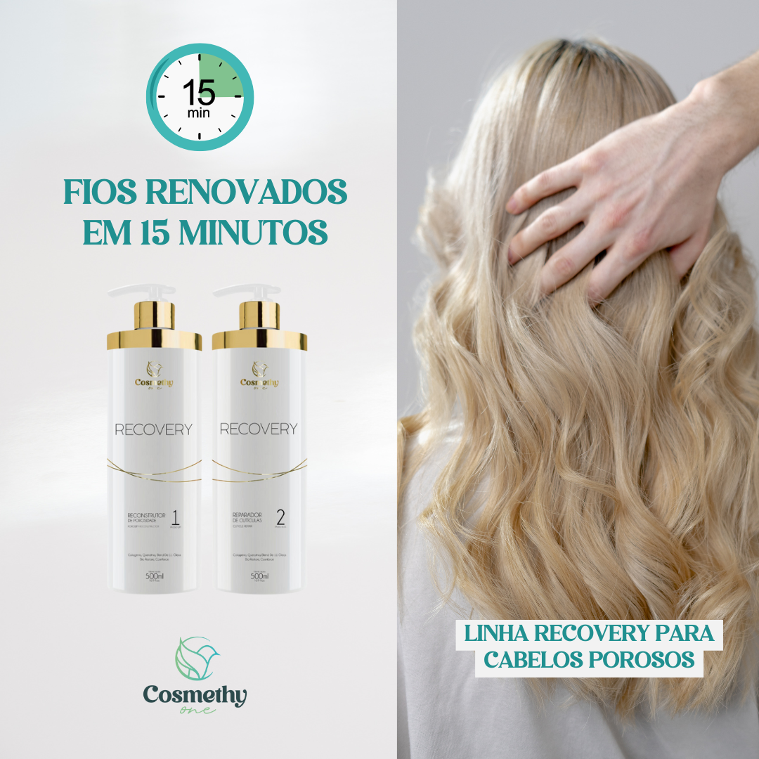 Kit Reconstrução Total Recovery (Reconstrutor de Porosidade + Reparador de Cutículas)